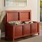 John Louis Home Solid Wood Open Top Storage Bench Red Mahogany JLH-OTB-M - alternate 3